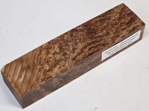 #593 Redwood Burl Stabilized Block - Size 7&5/8" long x 1&7/8" wide x 1&1/4"thick