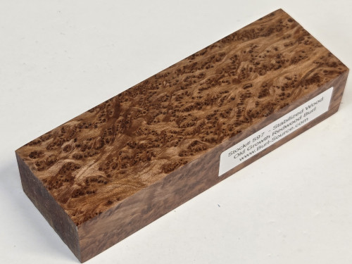 #597 Redwood Burl Stabilized Block - Size 5&7/8" long x 1&7/8" wide x 1&1/4" thick