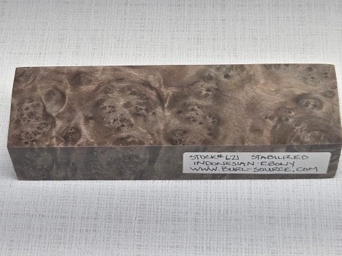 #621 Indonesian Ebony Stabilized Block - Size 5&3/4" long x 1&3/4" wide x 1&1/8" thick