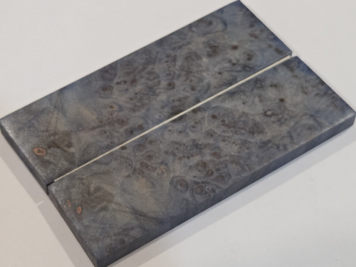 #648 Dyed Maple Burl Stabilized Scales - Size 6" long x 1&7/8" wide x 3/8" thick each piece