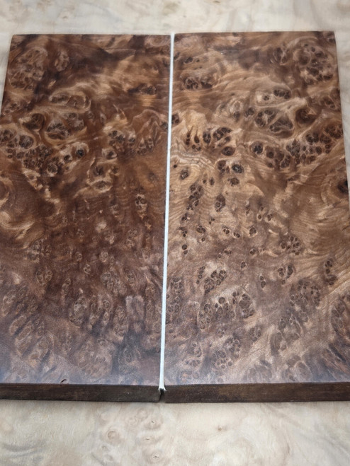 #649 Redwood Burl Stabilized Scales - Size 5&3/4" long x 2&1/4" wide x 3/8" thick each piece