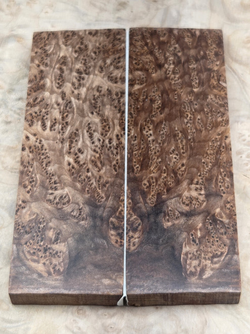 #651 Redwood Burl Stabilized Scales - Size 6" long x 1&7/8" wide x 3/8" thick each piece