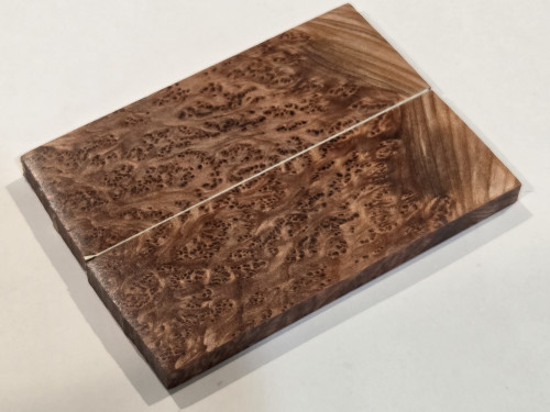 #653 Redwood Burl Stabilized Scales - Size 5&1/4" long x 1&7/8" wide x 3/8" thick each piece