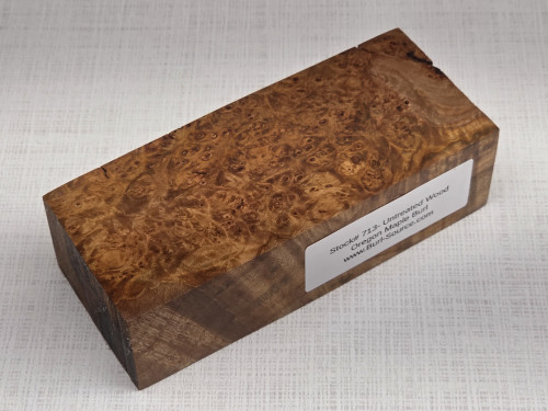 #713 Untreated Block Maple Burl - Size 5&3/8" long x 2&1/4" wide x 1&5/8" thick