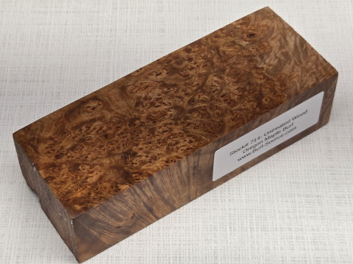 #714 Untreated Block Maple Burl - Size 6" long x 2&1/4" wide x 1&5/8" thick