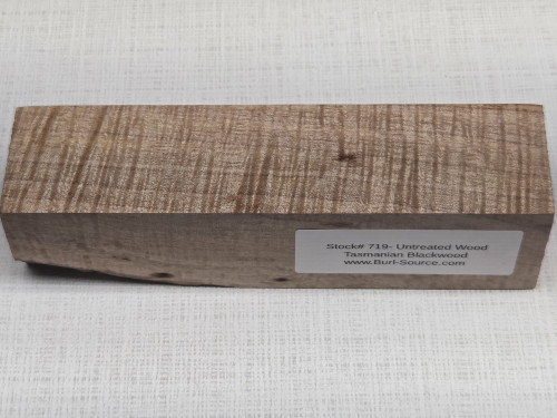 #719 Untreated Block Tasmanian Blackwood - Size 6&3/8" long x 1&1/4" to 1&5/8 wide" x 1&3/4" thick