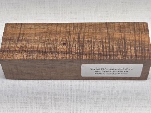 #725 Untreated Block Tasmanian Blackwood - Size 6&3/8" long x 2" wide" x 1&3/4" thick