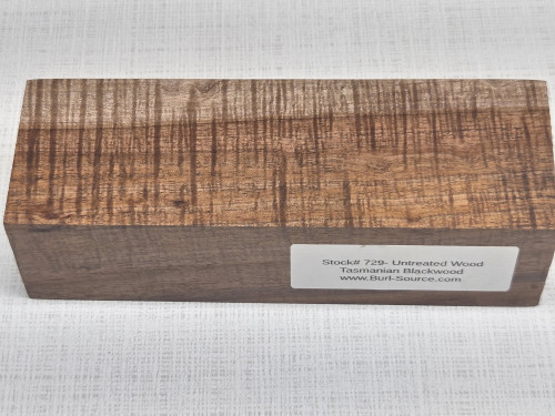#729 Untreated Block Tasmanian Blackwood - Size 6&3/8" long x 2&1/8" wide" x 1&3/4" thick