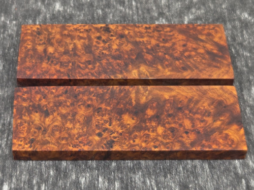 #S131 Amboyna Burl Stabilized Scales - Size 5&1/2" long x 2" wide x 3/8" thick each piece