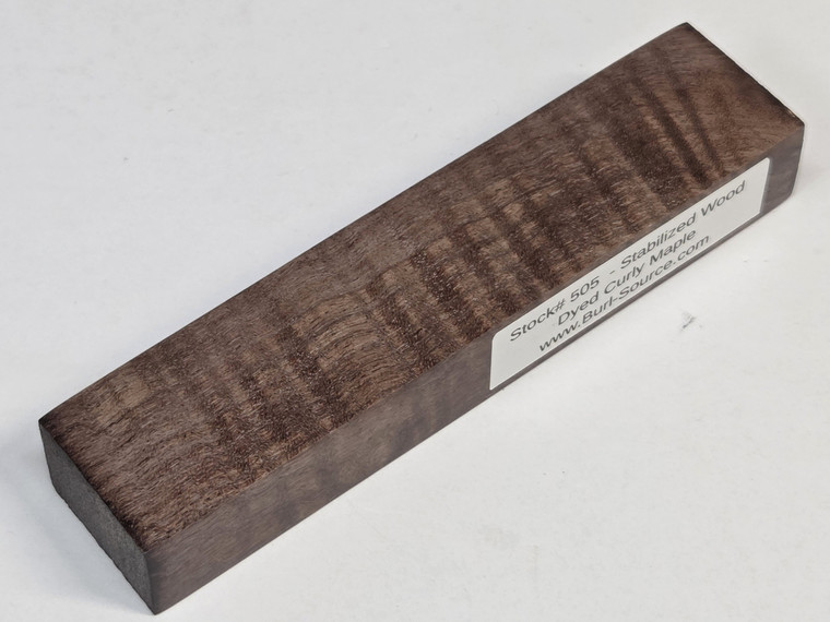 #505 Stabilized Dyed Curly Maple - 5&7/8"x1&3/8"x7/8"
