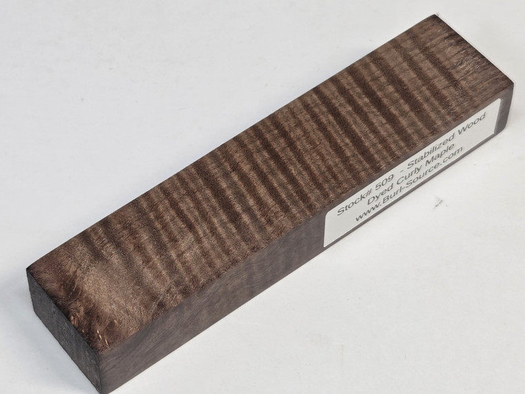 #509 Stabilized Dyed Curly Maple - 5&7/8"x1&3/8"x7/8"