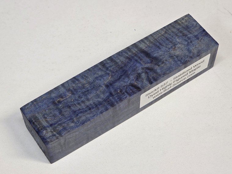 #537 Stabilized Dyed Figured Maple - 6"x1&1/2"x1&1/4"