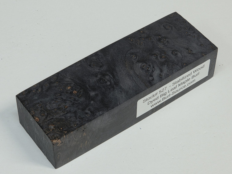 #527 - Stabilized Dyed Maple Burl - 5&1/2"x1&7/8"x1&3/16"