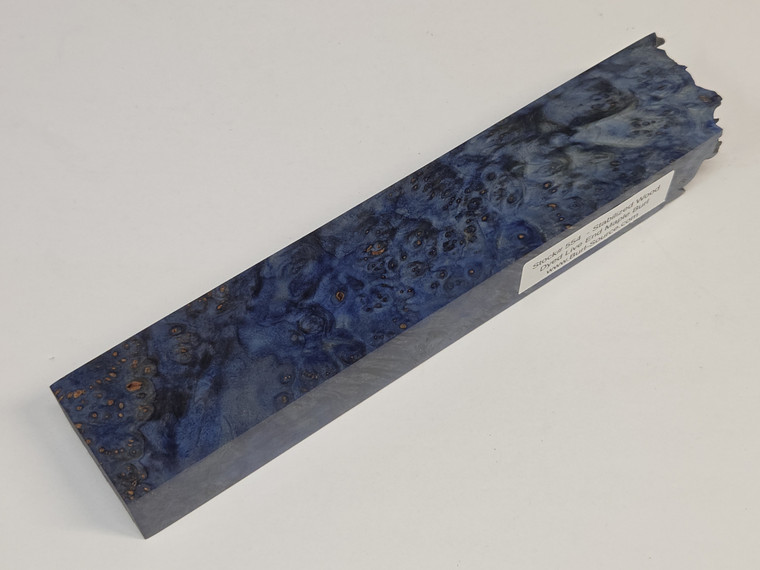 #554 Stabilized Live End Dyed Maple Burl - 9&1/2"x1&7/8"x1&1/8"