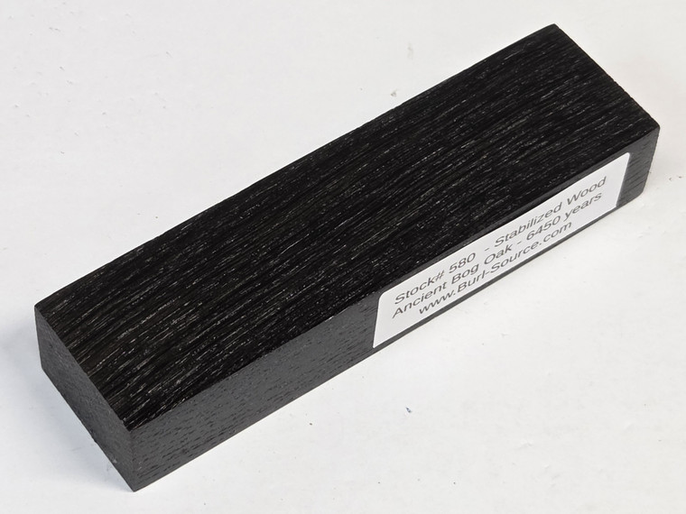 #580 - Stabilized 6450 Years Ancient Bog Oak - 5&1/4"x1&3/8"x1"