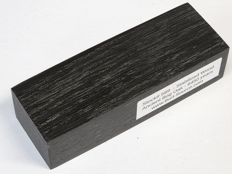 #589 - Stabilized 6450 Years Ancient Bog Oak - 5&1/4"x1&7/8"x1&1/4"