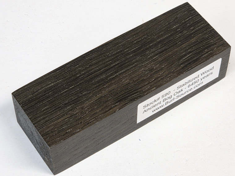 #590 - Stabilized 6450 Years Ancient Bog Oak - 5&1/4"x1&7/8"x1&1/4"
