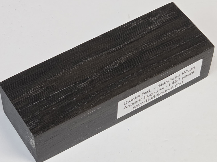 #591 - Stabilized 6450 Years Ancient Bog Oak - 5&1/4"x1&7/8"x1&1/4"