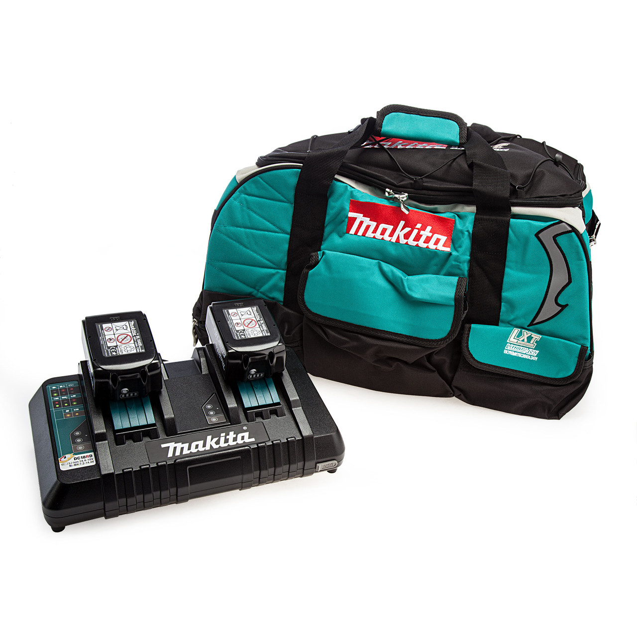 Makita Battery, Charger & Kit Bag Starter Kit Toolstop
