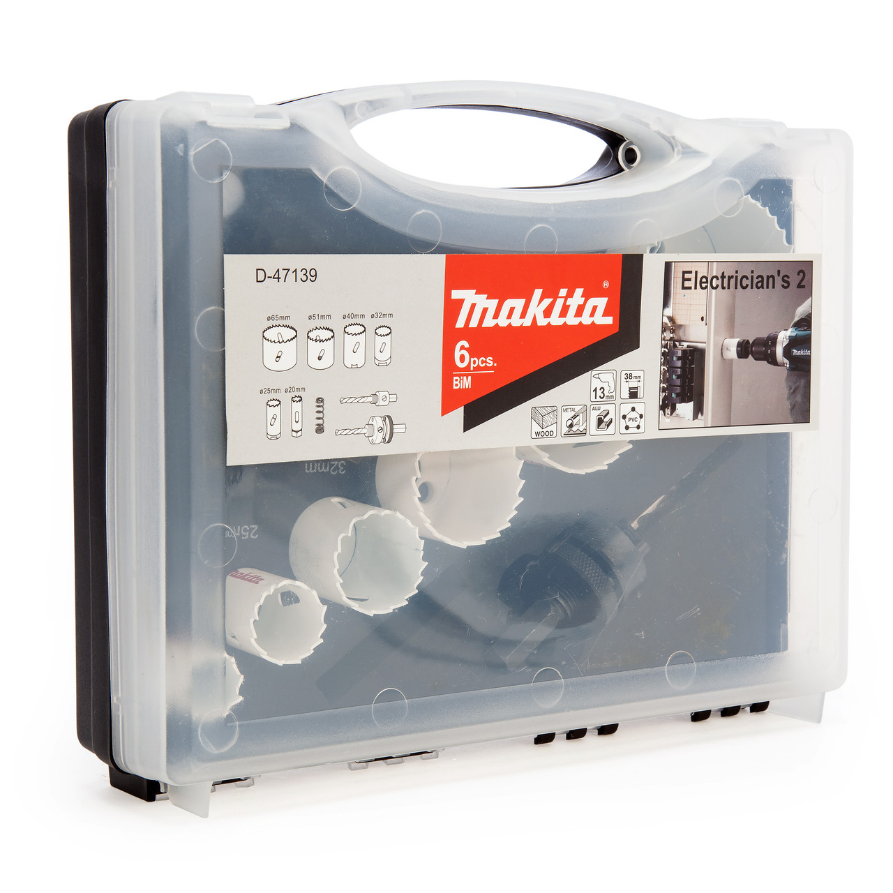 Makita D47139 Electricians Hole Saw Set 8 Piece Toolstop