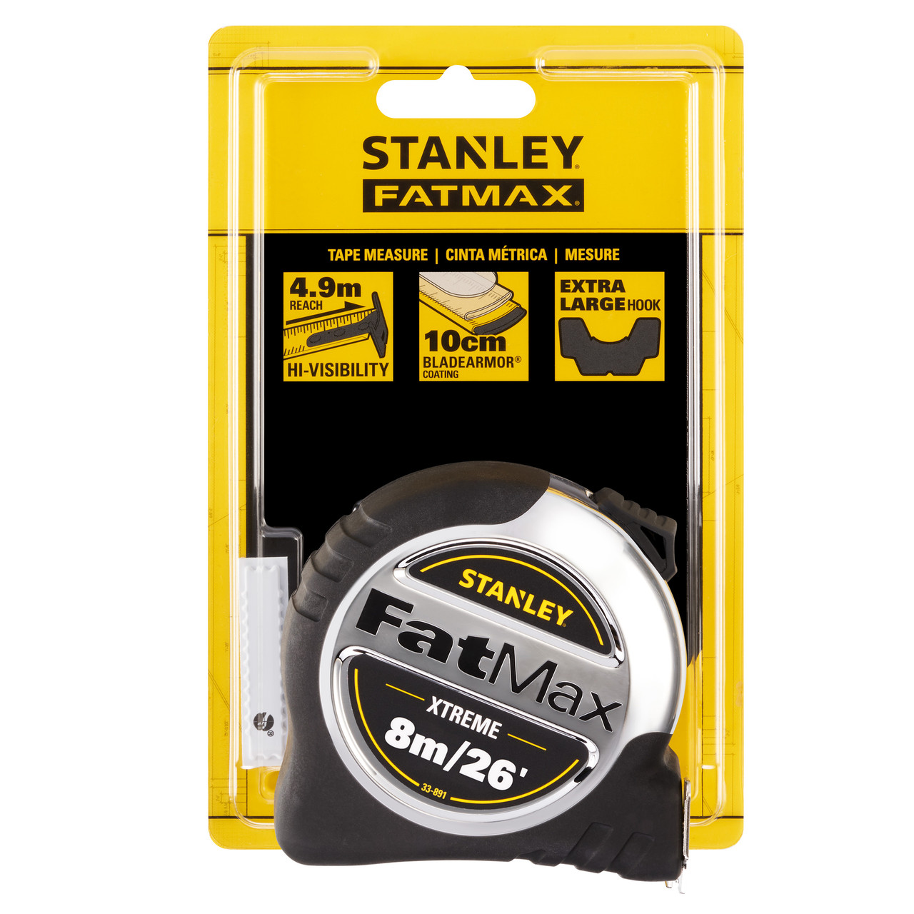 Tape measure extra wide 32 mm case in synthetic material FATMAX