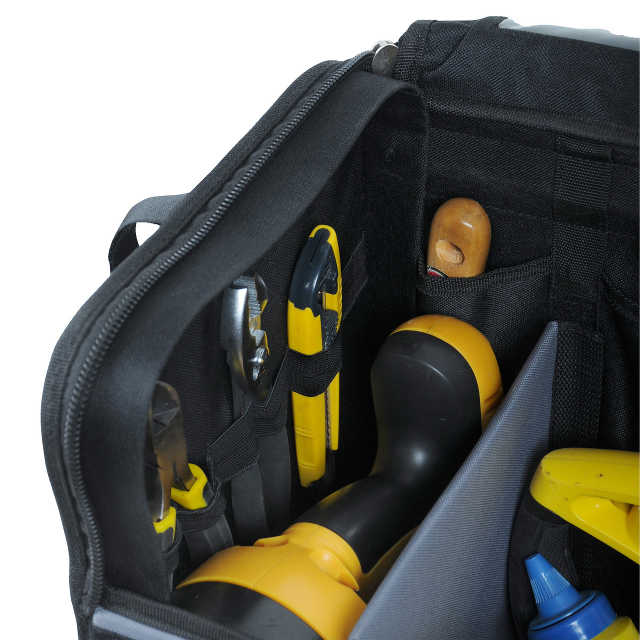 STANLEY 18 Inch Soft Tool Bag on Wheels in Resistant 600 x 600 Denier with  Removable Dividers for Drill Storage 1-97-515