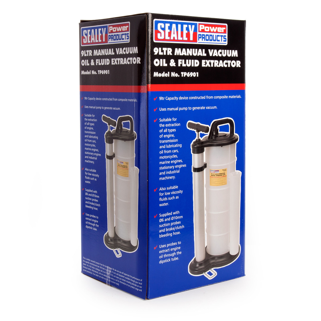 Sealey TP6901 Vacuum Oil & Fluid Extractor Manual 9ltr