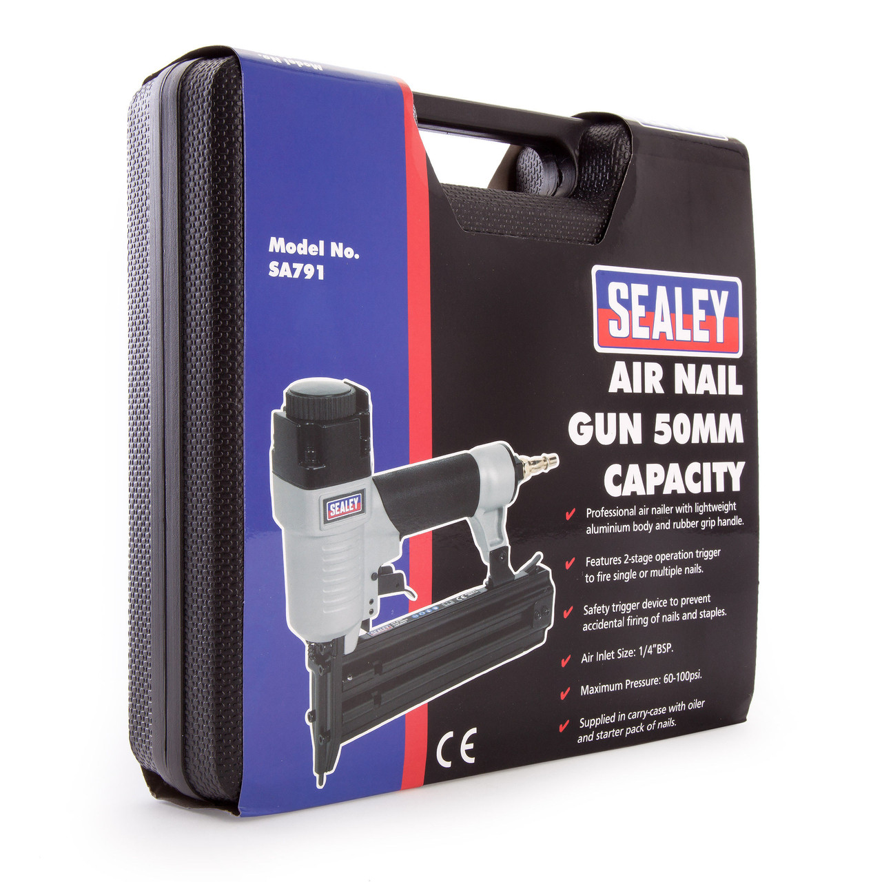 Sealey SA791 Air Nail Gun 1550mm Capacity