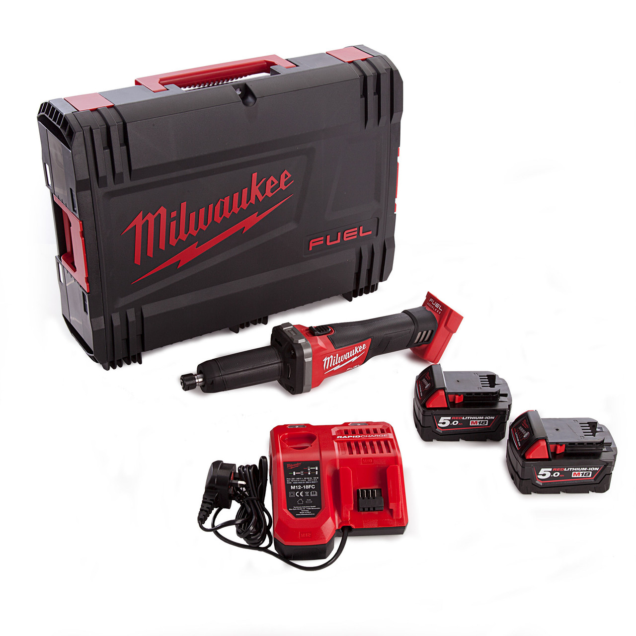 Milwaukee 4933459108 M18 Fuel Die Grinder with (2 x 5.0Ah Ba