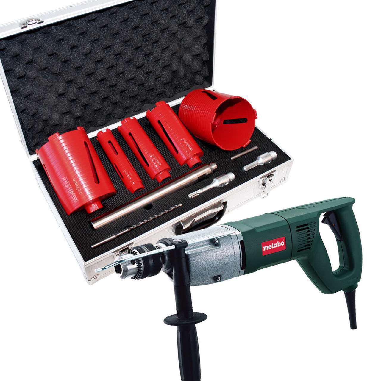 Metabo 600806390 110V BDE 1100 Rotary Core Drill 1100W BDE1100 7pc Core Set 85818429