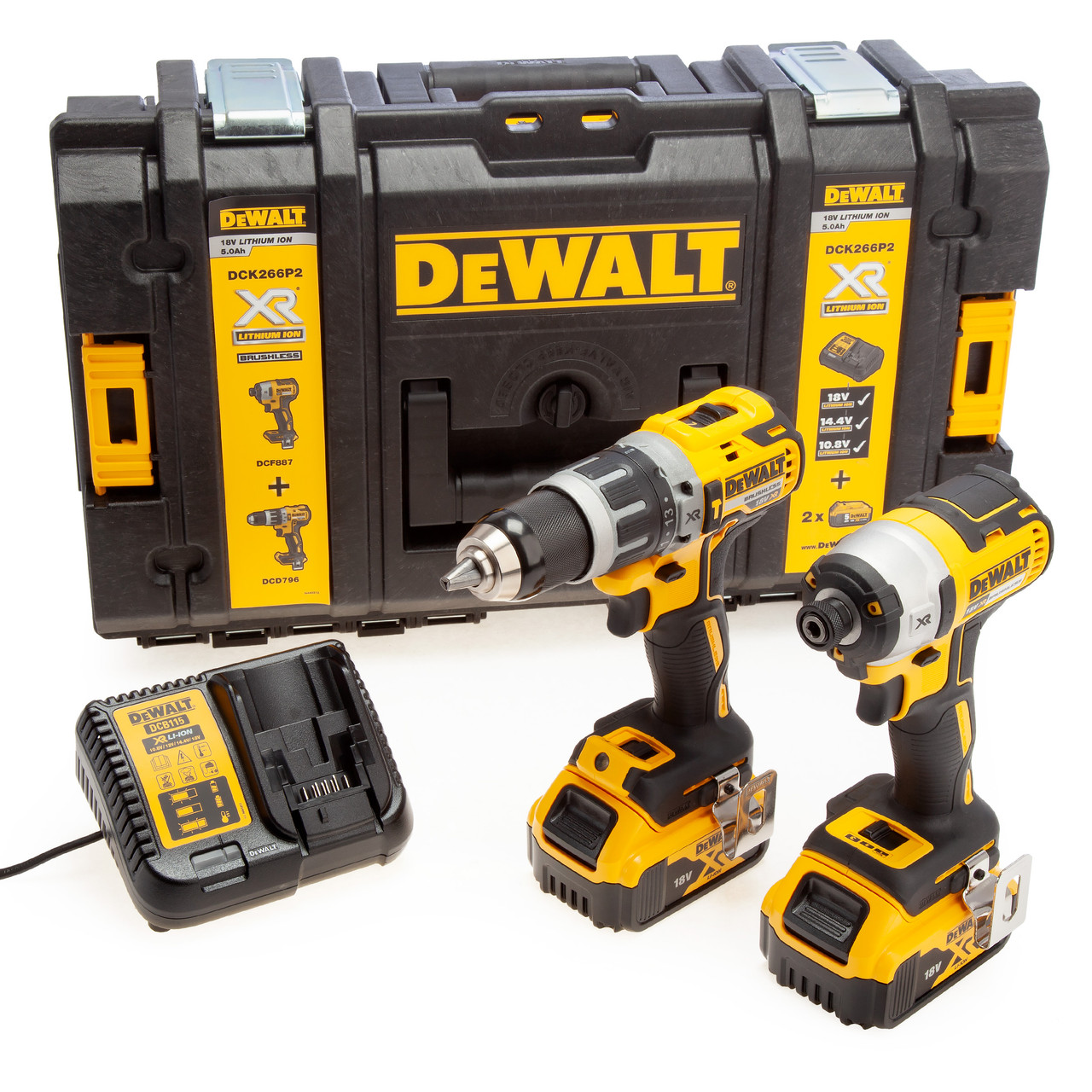 Dewalt DCK266P2 Combi Drill Impact Driver set Toolstop