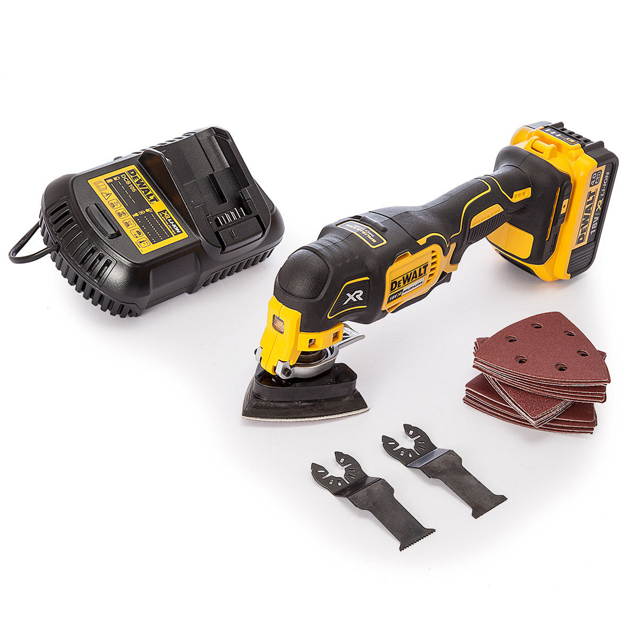 Dewalt DCS355 MultiTool, 29 Accessories, Charger (1 x 4.0Ah Toolstop