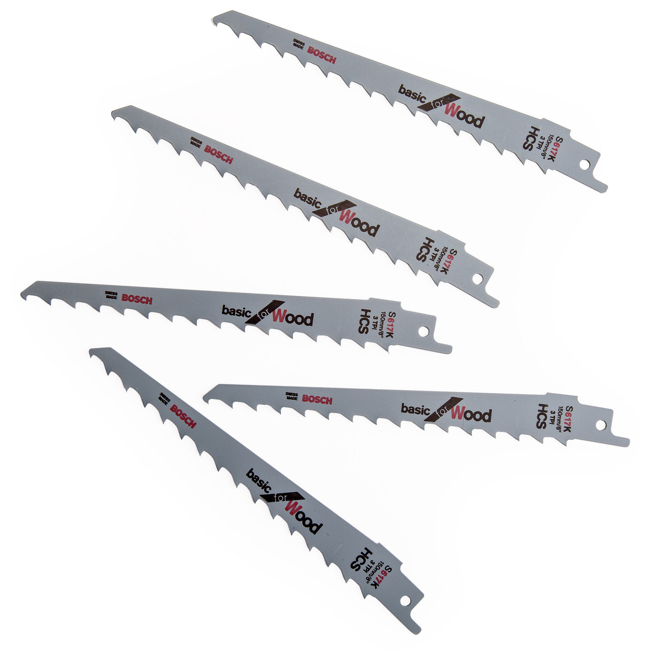 Bosch S617k Reciprocating Saw Blade For Wood 5 Pack