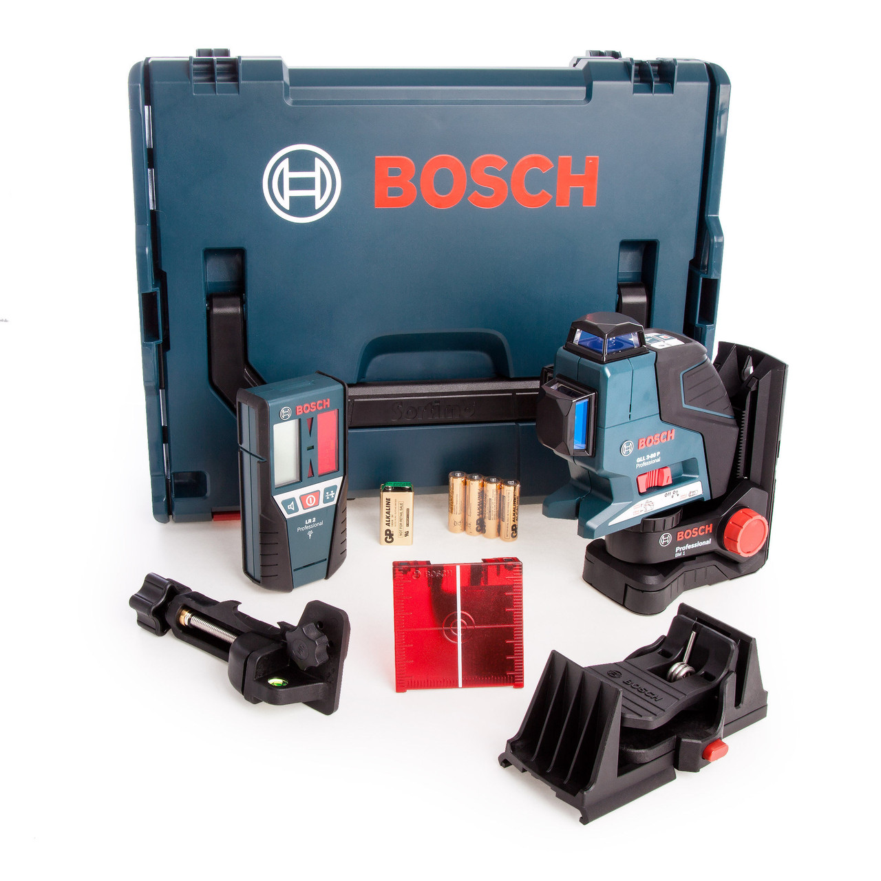 Laser Bosch Professional GLL 3-80 P LR2 support BM 1 coffret L-BOXX (0 601  063 30A) Mise à niveau automatique Platine Précision