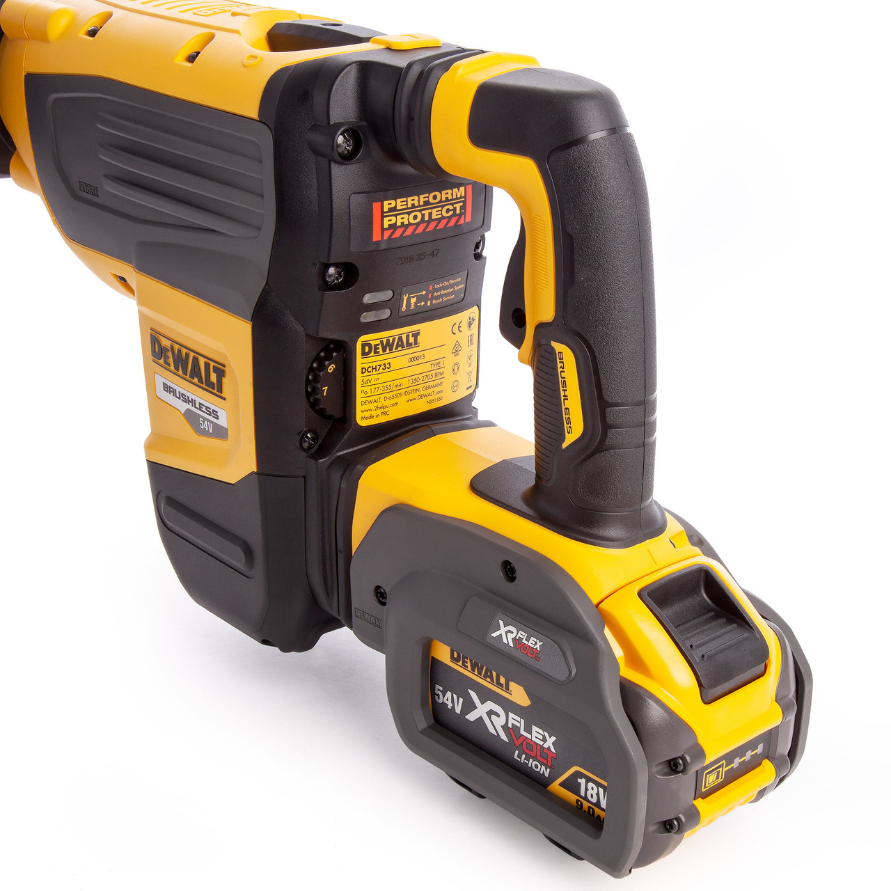 Dewalt DCH733X2 Flexvolt 54V SDS Max Rotary Hammer (2 x 9Ah