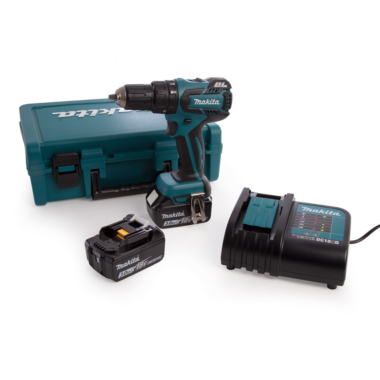 Makita DHP459SFE 18V Li ion Combi Drill 2 x 3.0Ah Batteries