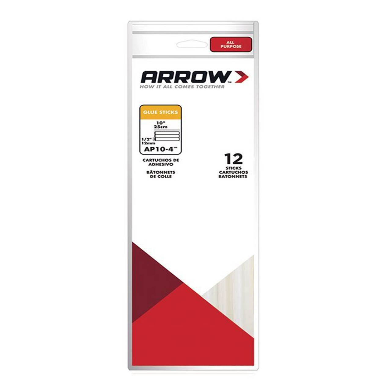 Arrow AP10-4 All Purpose Glue Sticks 10" (Pack Of 12)