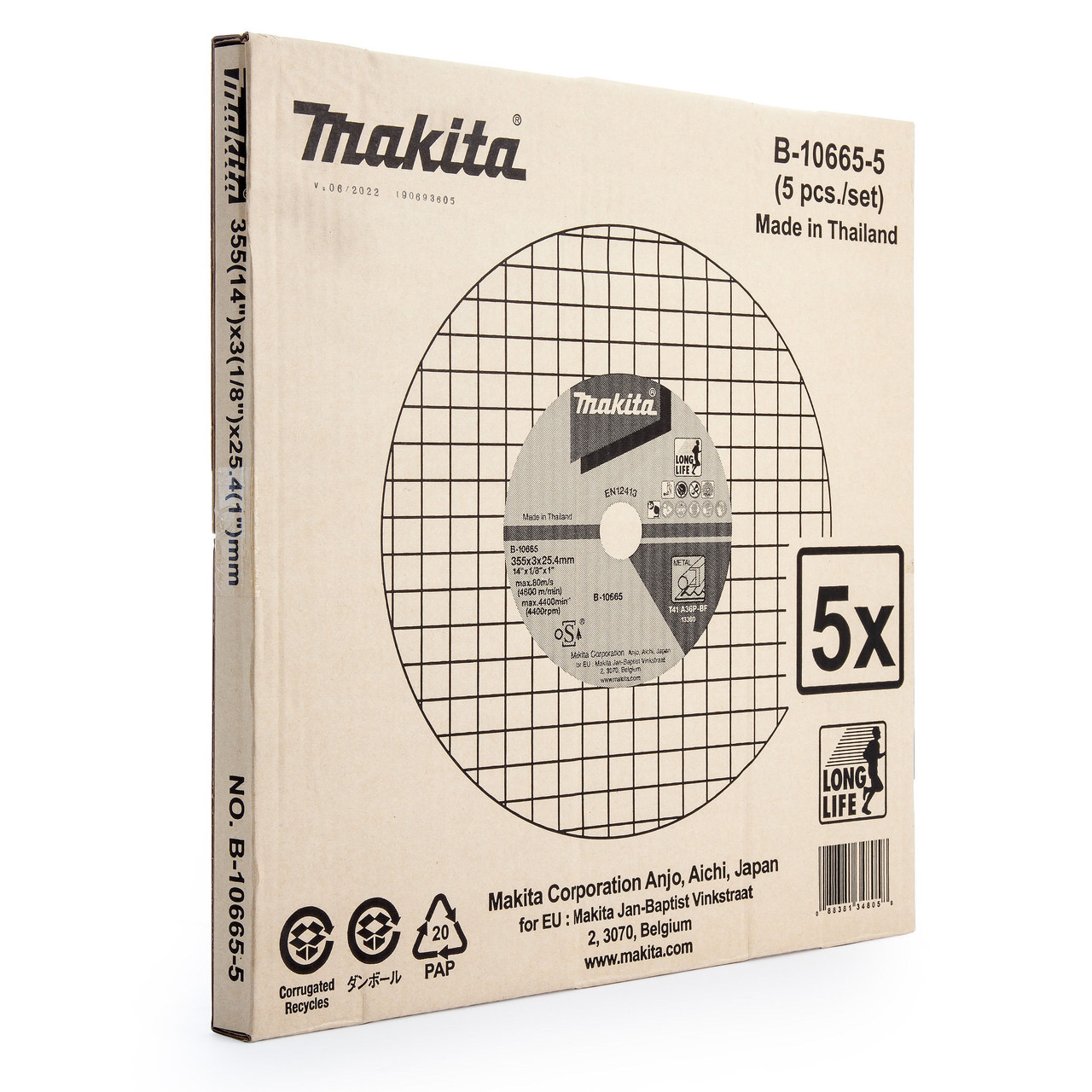 Makita B-10665-5 355mm Cut Off Wheel | Toolstop