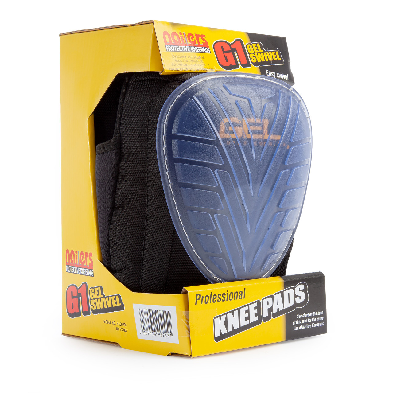 Nailers NA60200 G1 Gel Swivel Knee Pads Single Strap (Pair)