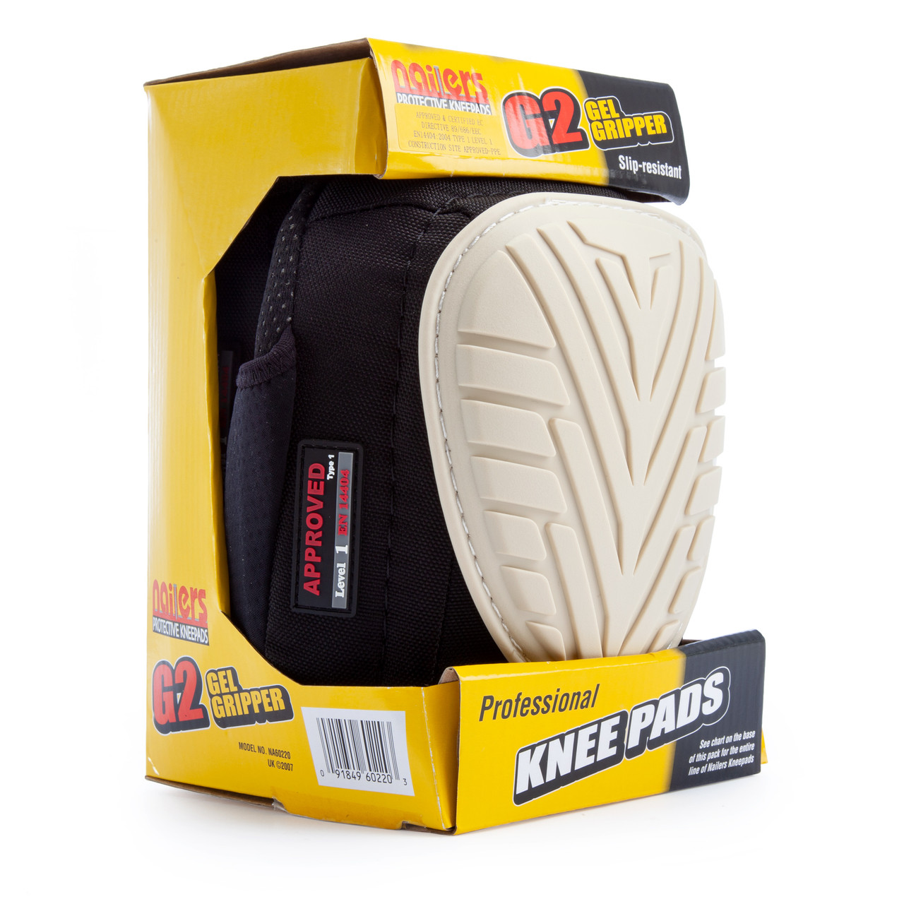 Nailers G2 Gel Gripper Knee Pads Single Strap Toolstop