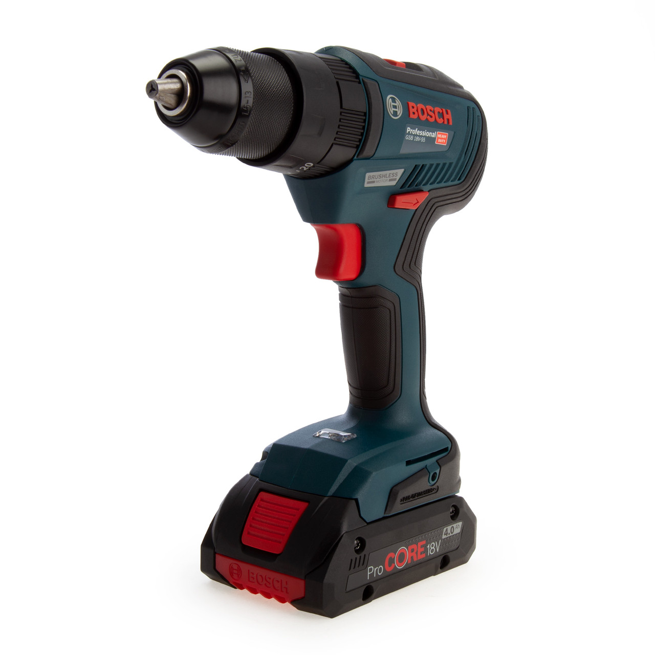 Bosch GSB 18V55 Professional Brushless Combi Drill (3 x 4.0Ah ProCORE