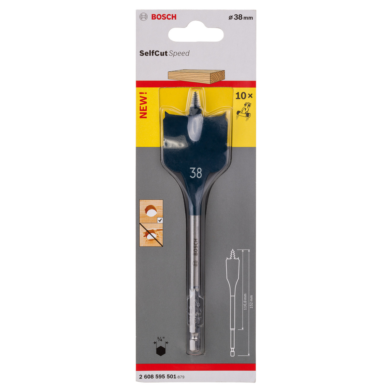 Bosch SelfCut Speed Flat Drill Bit 38mm x 152mm Toolstop