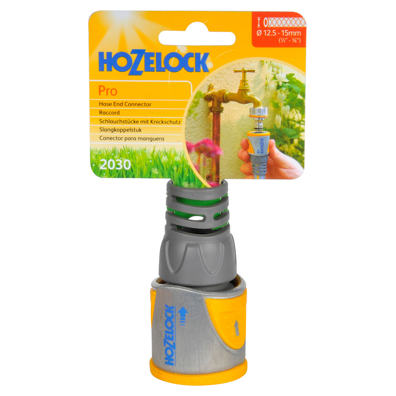 Hozelock 2030 Pro Hose End Connector 12.5 15mm Toolstop