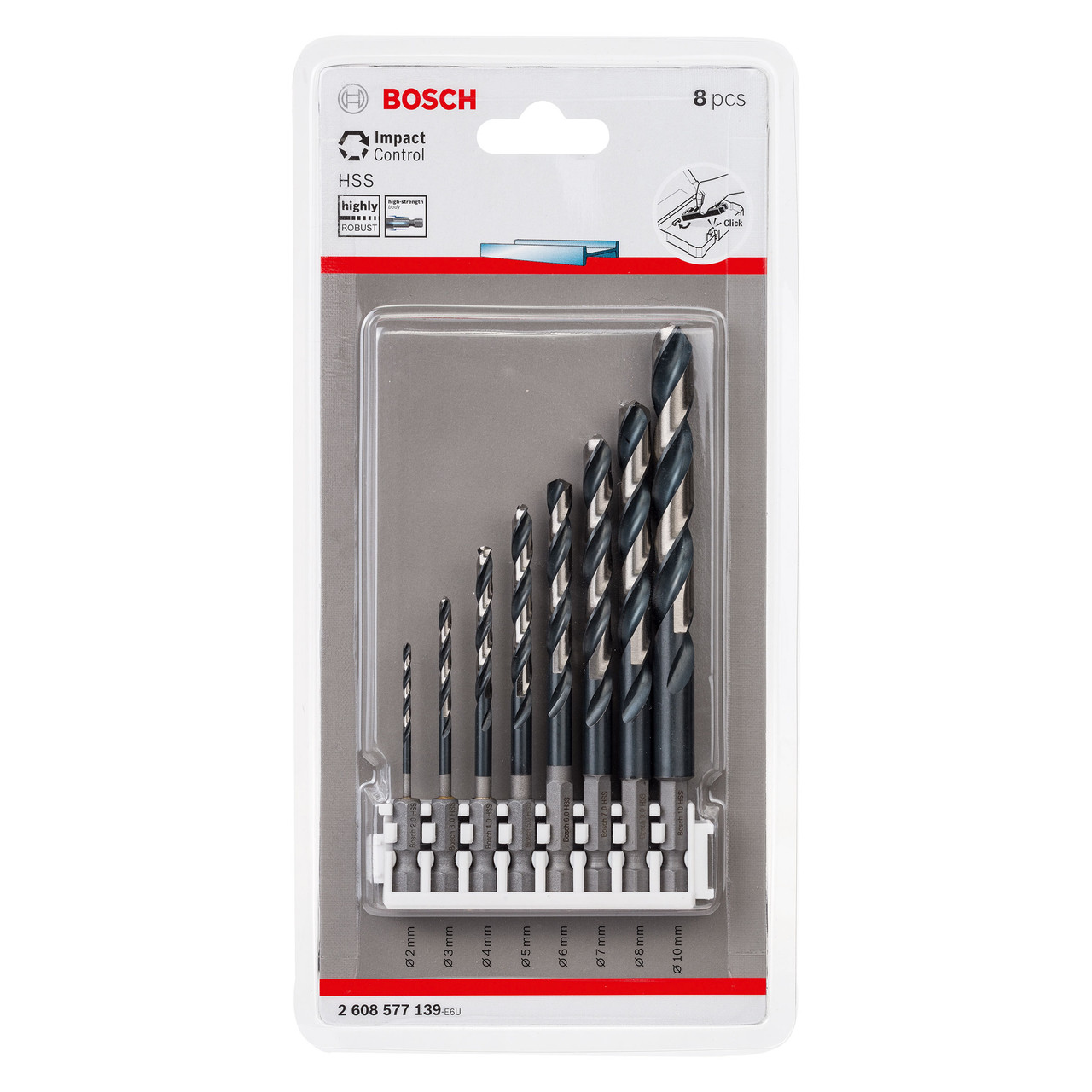Bosch 2608577139 HSS Impact Drill Bit Set (8 Pc) Toolstop