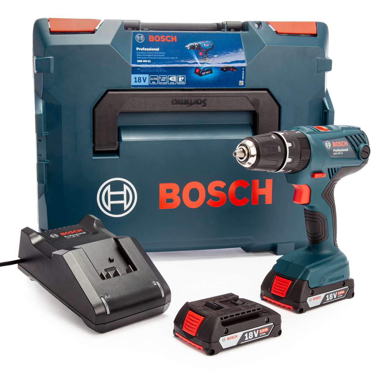 Perceuse visseuse sans fil GSR 18V-21, 2 Batt 2 Ah Bosch Professional