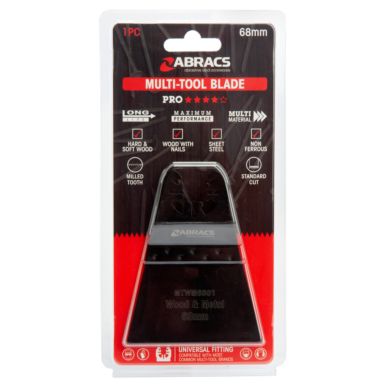Abracs MTWM6801 Pro Multi Tool Blade 68mm Toolstop
