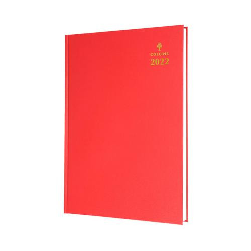 2022 Collins Day To Page Diary A5 Red Toolstop