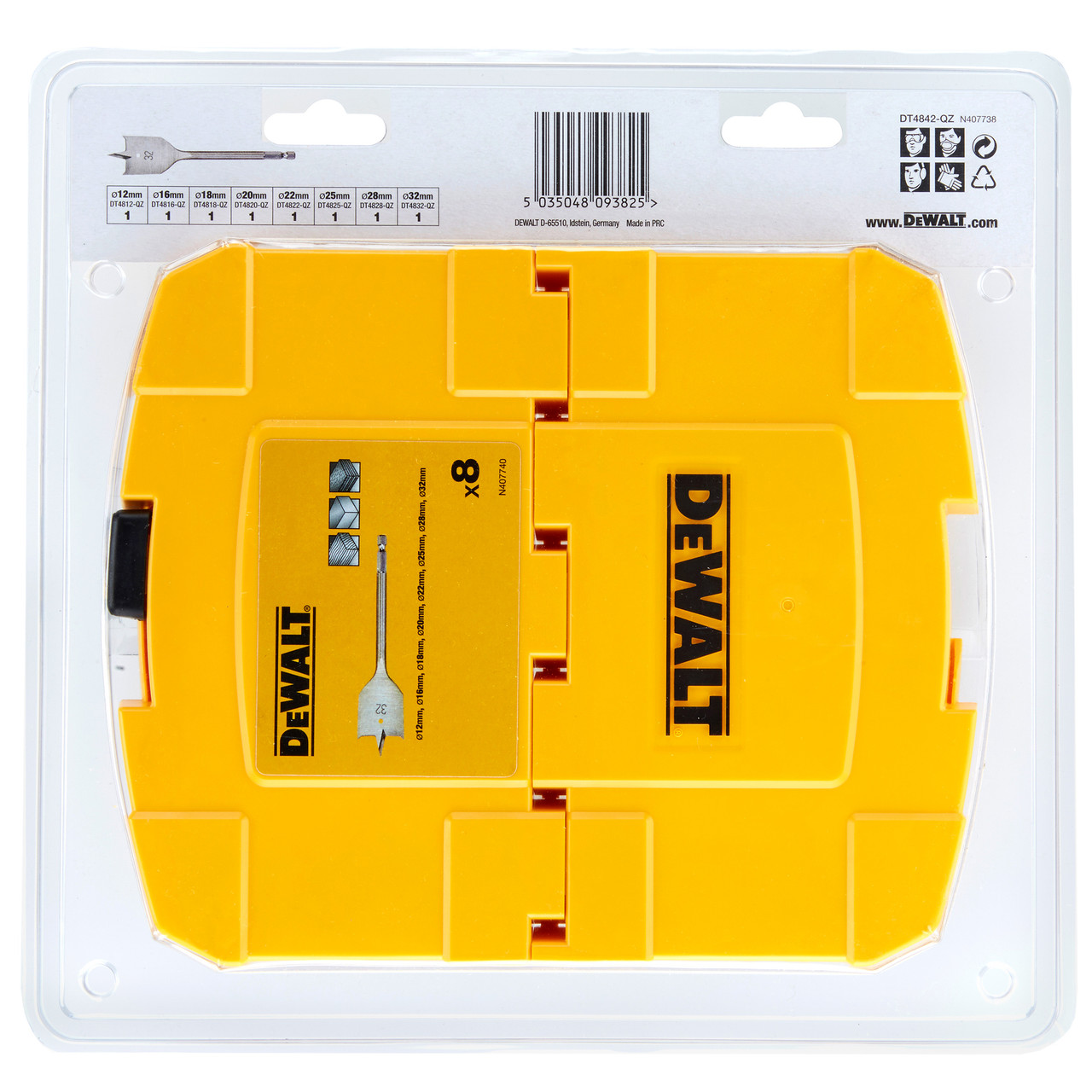 Dewalt DT4842 Flat Wood Drill Bit Set (8 Piece) Toolstop