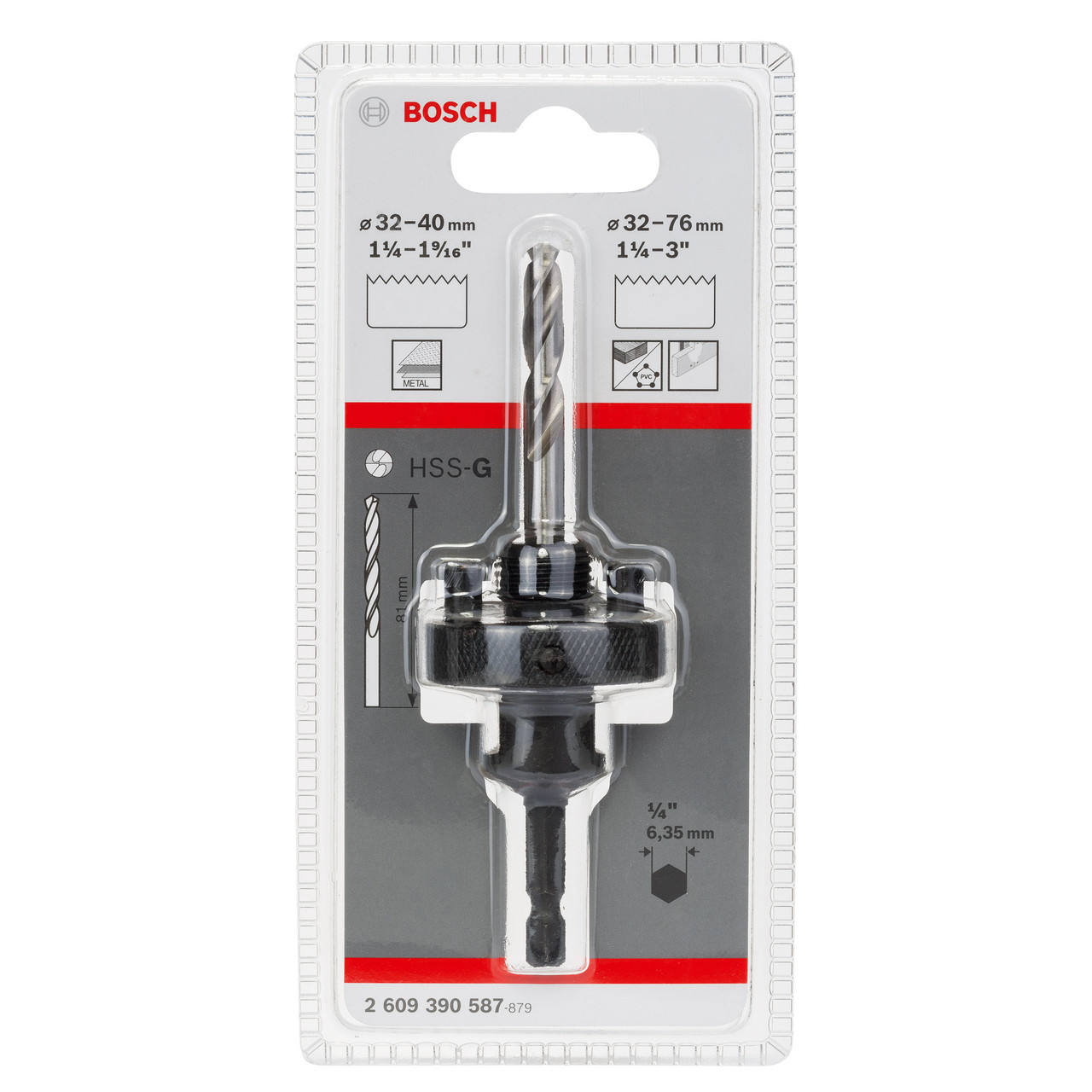 Bosch 2609390587 HSSG Hole Saw Arbour 3276mm Toolstop