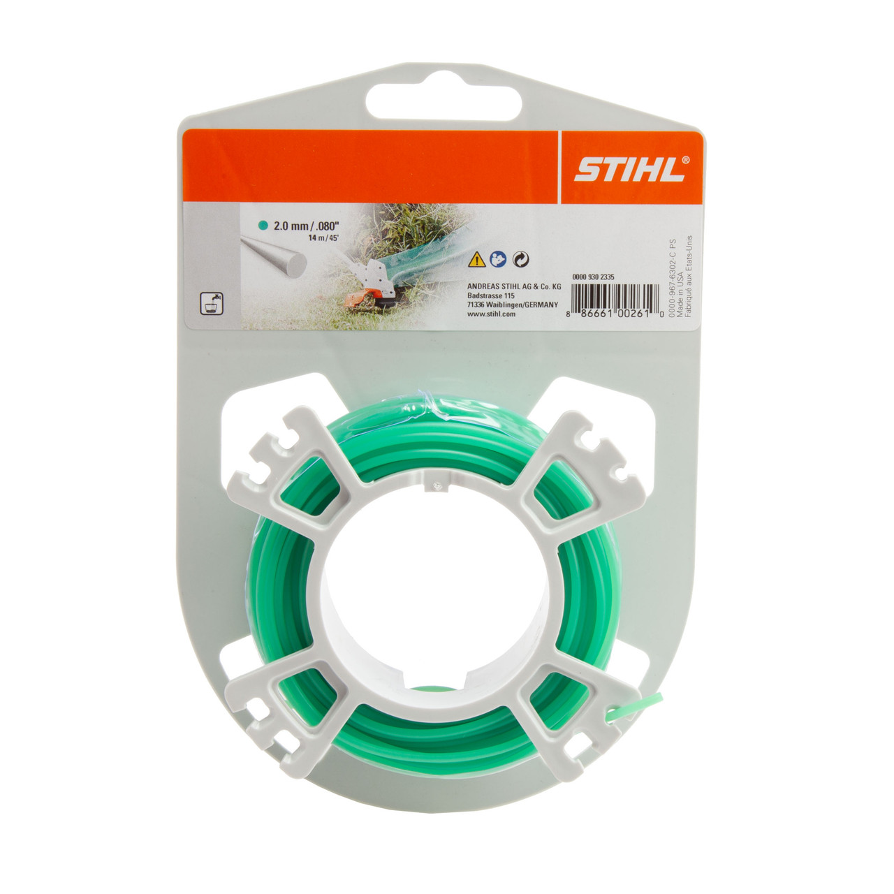 Stihl 00009302335 Green Line Round 2mm x 14m Toolstop